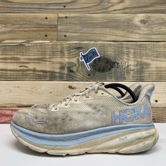 Hoka One One Clifton 9 Athletic Running Sneakers Men’s Size 11 D Blue White - Picture 3 of 12